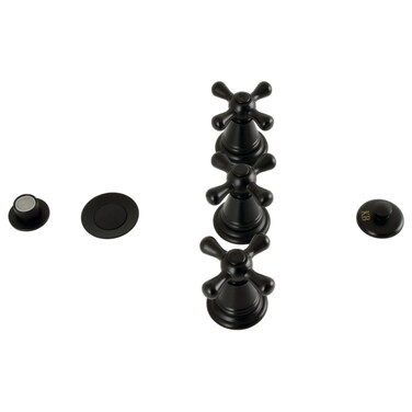 Kingston Brass KB320AX Victorian ThreeHandle Bidet Faucet Matte Black