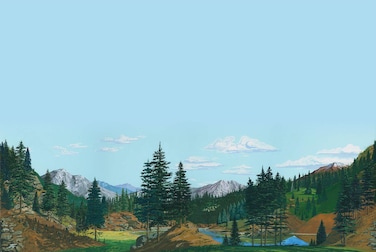 Walthers SceneMaster Instant Horizons Tall Timber Background Scene Toy