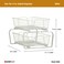 ClosetMaid Pull Out Cabinet Organizer 2 Heavy Duty Slide Out Pantry Shelves Drawers for Kitchen Bathroom White 11Inch Two Tier