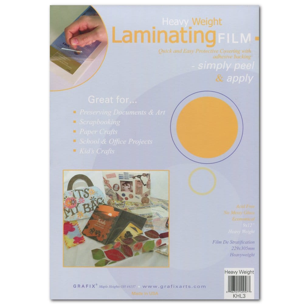 grafix Grafix Heavy Weight Laminating Film 9inx12in 3pack
