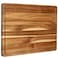 Acacia Wood Cutting Board 24x18 inch Butcher Block Cutting Board with Handle Juice Groove for Kitchen Extra Large Charcuterie Boards Chopping Board