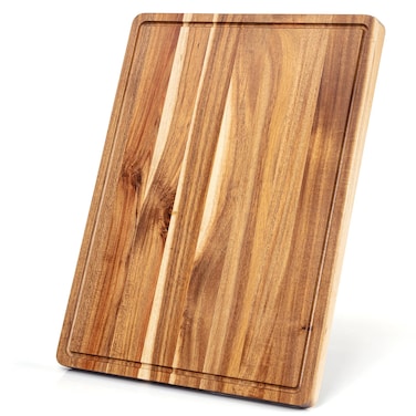 Acacia Wood Cutting Board 24x18 inch Butcher Block Cutting Board with Handle Juice Groove for Kitchen Extra Large Charcuterie Boards Chopping Board