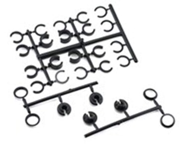 Team Associated 6475 RC10 Shock Preload Clips and Cups