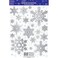 Silver Snowflake Glitter Vinyl Window Decoration  1 Pc  Elegant Winter Wonderland Decor  Removable Sticker for Home or Office