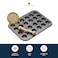 MasterClass Master Class 24Hole NonStick Mini TartCanap Tray with Pastry Tamper 35 x 27cm Grey