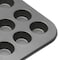 MasterClass Master Class 24Hole NonStick Mini TartCanap Tray with Pastry Tamper 35 x 27cm Grey