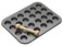 MasterClass Master Class 24Hole NonStick Mini TartCanap Tray with Pastry Tamper 35 x 27cm Grey