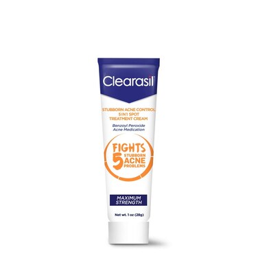 Clearasil Stubborn Acne Control 5 in 1 Spot Treatment Cream 1 oz