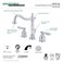 Kingston Brass KB1971AL Heritage Widespread Lavatory Faucet Polished Chrome