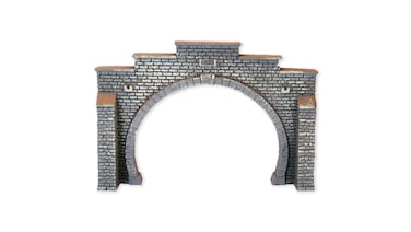 Noch 34852 Tunnel Portal Double Gray N Scale Model Kit 123 x 85 cm