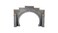 Noch 34852 Tunnel Portal Double Gray N Scale Model Kit 123 x 85 cm