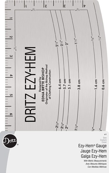 Dritz Ezy Hem Gauge Nickel with Black Printing