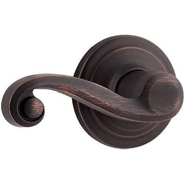 Kwikset Lido Interior Passage Door Handle Lever For Closet and Hallway Doors Reversible NonLocking Handle Lever Venetian Bronze with Microban Protection
