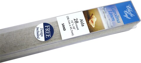 DMC Charles Craft Carolina Linen 28 Count 15X18 Box Sand