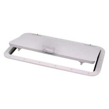Seachoice Handle Hatch Arctic White 10 in X 20 in Stainless Steel Hinge