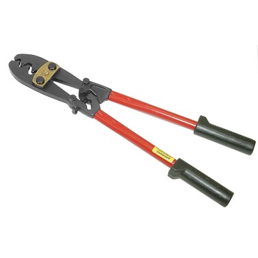 Klein Tools 2006 Large Crimping Tool with Compound Action for 6  40 AWG Lugs and Terminals Made in USA Adjustable Crimp Depth HighLeverage Design