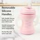 RePlay 8oz Transition Sippy Cups for Baby Toddler Trainer with Handle Medical Grade Silicone Soft Spout  Travel Lid Easy to Hold Hourglass Shape Made in USA from Recycled Milk Jugs  Ice Pink