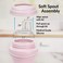 RePlay 8oz Transition Sippy Cups for Baby Toddler Trainer with Handle Medical Grade Silicone Soft Spout  Travel Lid Easy to Hold Hourglass Shape Made in USA from Recycled Milk Jugs  Ice Pink