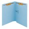 Smead End Tab Fastener File Folder ShelfMaster Reinforced StraightCut Tab 2 Fasteners Letter Size Blue 50 per Box 25040