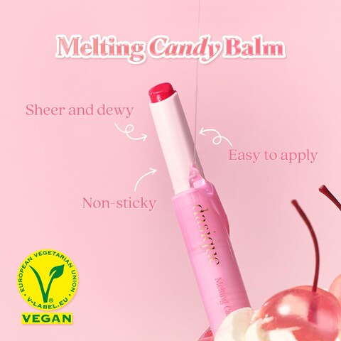 Dasique Melting Candy Balm 09 Lychee Cream  Glossy Balm  Moisturizing  For dry Lips  Vegan
