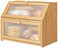 Vriccc Large Bread Box for Kitchen CounterBamboo Wood Double Layer Bread Box for Kitchen Counter Wooden Capacity Bread Storage Bin