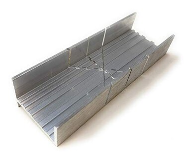 Excel Blades Metal Mitre Box  Small 6Inch Aluminum and Steel Tool for Wood Plastic and Soft Metals 2 Cutting Angles