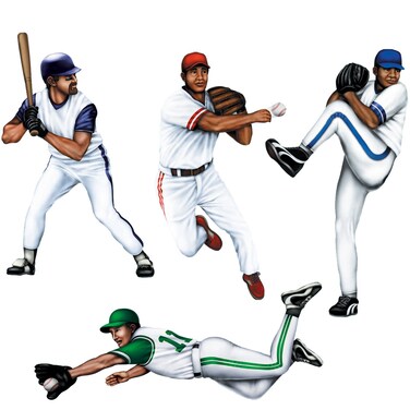 Beistle 4Pack Baseball Cutouts 20Inch
