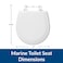 Bemis TC50TTA 000 MARINE Toilet Seat Durable Enameled Wood 1488 L x 13 W White 1 Pack