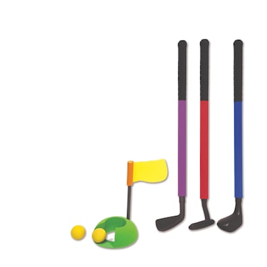 MyLec Golf Set with Chipper Putter Driver 2 Balls Putting Ring Golf Flag Lightweight  Durable Made with Soft Foam Firm Grip Kid Safe OutdoorIndoor Golf Modern Kids Golf ClubAssorted