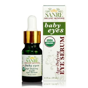 SanRe Organic Skinfood  Baby Eyes  USDA Organic AgeDefying Night Eye Serum For Delicate Eye Area