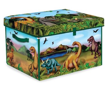 ZipBin Large Dinosaur Transforming Toy Box With 2 Dinosaurs 1325 x 1175 x 8 Inches Of Storage For Up To 160 Dinosaurs And Over 5 Sq Feet Of Playmat Space