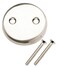 Plumb Pak PP82611BN 2Hole Blank Overflow Face Plate with Screw for Use with Bath Drain Brushed Nickel