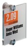 Durable Clean Cut Acrylic Clear Office Wall Sign 418 x 418 Aluminum 482019