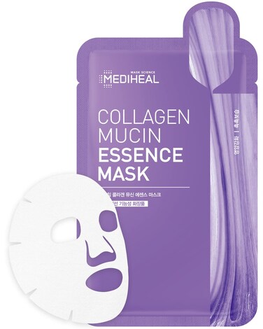 Mediheal Collagen Mucin Essence Facial Mask Moisturizing  Nourishing Facial Sheet Mask for Stressed Skin Collagen and Vegan Mucin EcoFriendly  Hypoallergenic Cellulose Sheet 15 Sheet