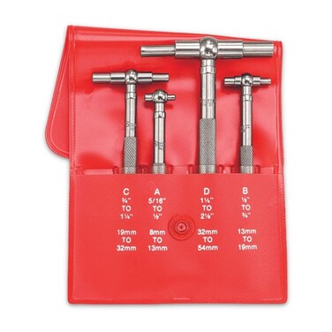 Starrett Telescoping Gage Set SelfCentering with Two Arms  for Determining True Size of Holes Slots Recesses  516  218 Range 238  12 Handle Length  S579GZ