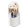 SerYogin Makeup Brush Holder With Lid 360Degree Rotating Dustproof Makeup Organizer Brush For Vanity Pen Holder Cosmetic Brush Storage Box For Vanity Home Office Art Supply