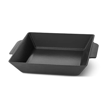 DASH Zakarian by Dash 11 Nonstick Cast Iron Grilling  Roasting Pan for Vegetables Meats Seafood  More  Black