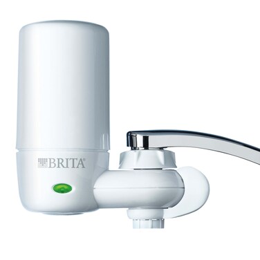 Brita Complete Faucet Mount Water Filtration System BPAFree Faucet Water Purifier for Sink Filter Replaces 2250 Plastic Water Bottles a Year Lasts Four Months Includes 1 System1 Filter White