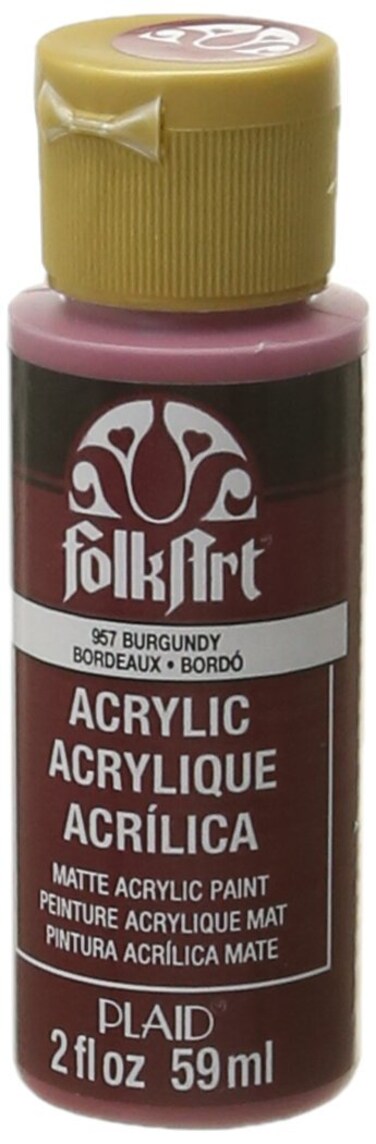 FolkArt Acrylic Paint in Assorted Colors 2 oz 957 Burgundy
