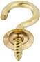 National Hardware N200303 2021 Cup Hooks  Solid Brass in Brass  34  50 piece