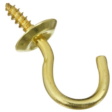 National Hardware N200303 2021 Cup Hooks  Solid Brass in Brass  34  50 piece