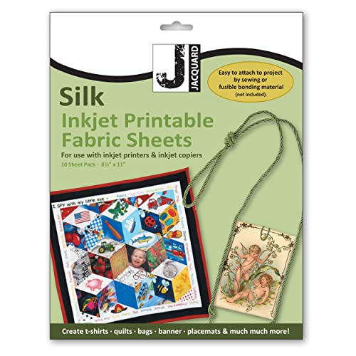 jacquard Jacquard Ink Jet Fabric 85 X 11 Silk Sheets 10 Pack 85 x 11 inch