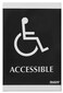 HeadLine Sign Century Series 6 x 9 Inch Accessible Sign Black and Silver 4764