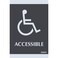 HeadLine Sign Century Series 6 x 9 Inch Accessible Sign Black and Silver 4764