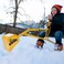 The Big Dig Sandbox Digger Excavator Crane with 360 Degree Rotation with Base Great for Sand Dirt and Snow Steel Outdoor Play Toy Yellow