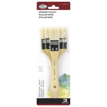 Royal  Langnickel Large Area Brush Goat Hair wash Set  Pack of 3 Brushes