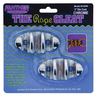 Panther 558200 3 Chrome Gripper Rope Cleats