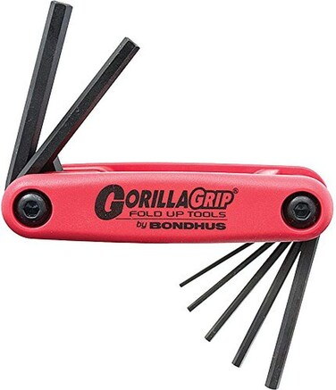 Bondhus 12592 GorillaGrip Set of 7 Hex Foldup Keys sizes 156mm