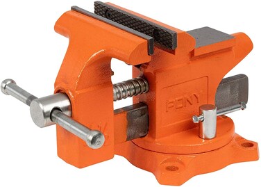 Pony Tools 24545 412in Light Duty Bench Vise with Swivel Base Orange