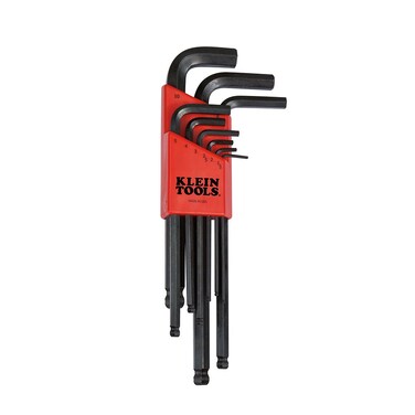 Klein Tools BLMK10 L Style Ball End Hex Key Caddy Set Metric 9Piece